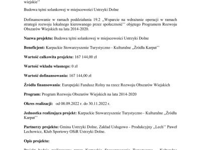 Realizacja projektu Tężnia solankowa