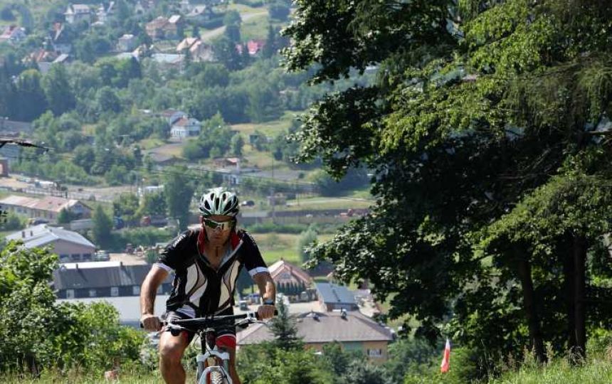 Trasa rowerowa na Kamiennej Laworcie